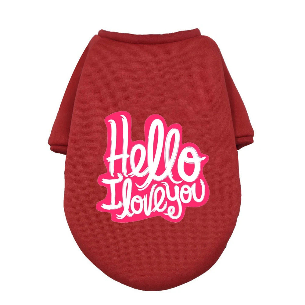 My Mom Is My Valentine Ptint Pet Dog Clothes Valentines Dogs Hoodie Sweater Valentine's Day Dog Gifts Ropa Para Bulldog Ingles