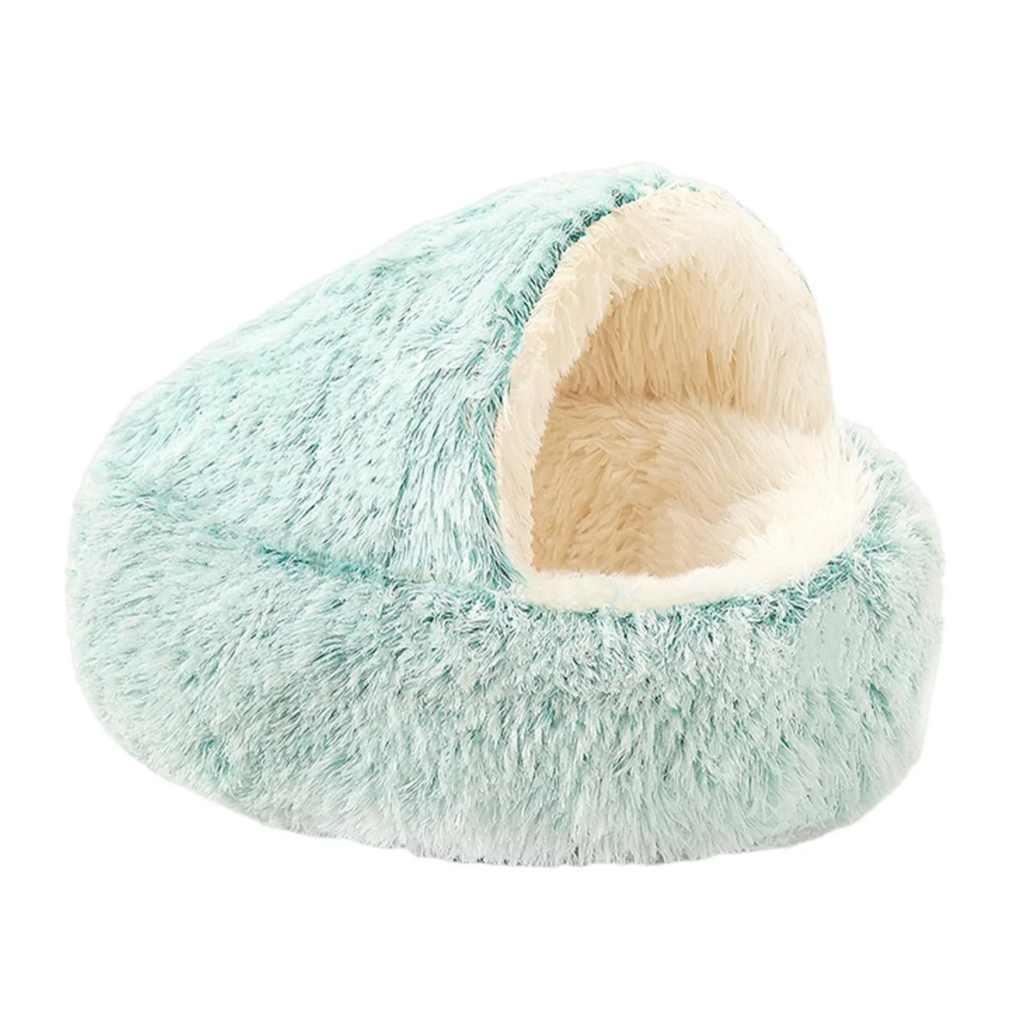 Cat Bed Pet Mattress Warm Soft Plush Pet Bed with Cover Round Cat Dog Sleeping Nest Cave Winter Warm Tool for Small Dogs Kitten