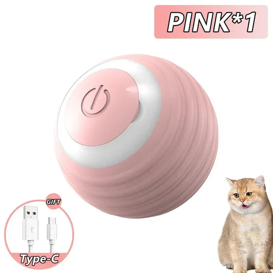 Interactive Cat Toys Ball Auto Electric Rolling Ball Toys for Cats/Kitty Smart Automatic Teaser USB Rechargeable Pet Products