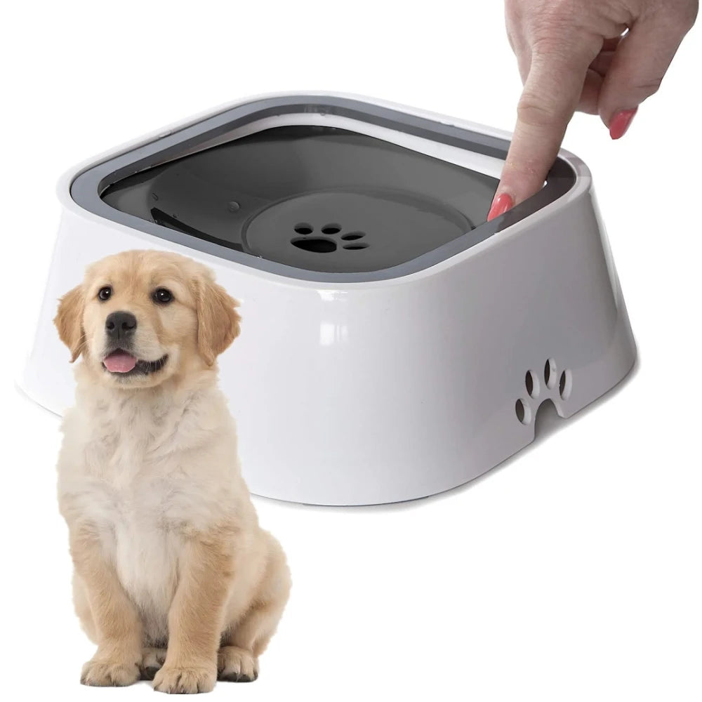 Dog Water Bowl Splash Proof Anti Spill Slow Feeder Dish Cat Water Bowl No Slip Dispenser Drinking for Dog Cat Portable Pet Bowl