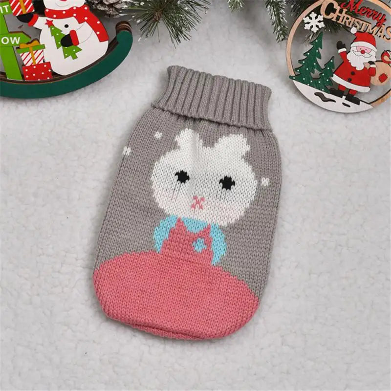 Christmas Pet Clothes For Small Medium Dogs Sweater Winter Warm Cat Sweater Corgi Teddy Coat Pet New Year Supplies