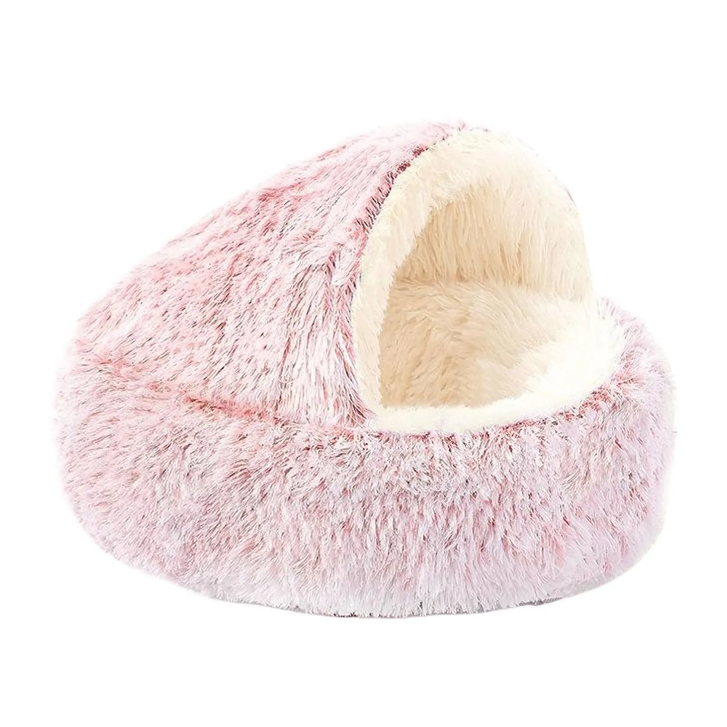 Cat Bed Pet Mattress Warm Soft Plush Pet Bed with Cover Round Cat Dog Sleeping Nest Cave Winter Warm Tool for Small Dogs Kitten