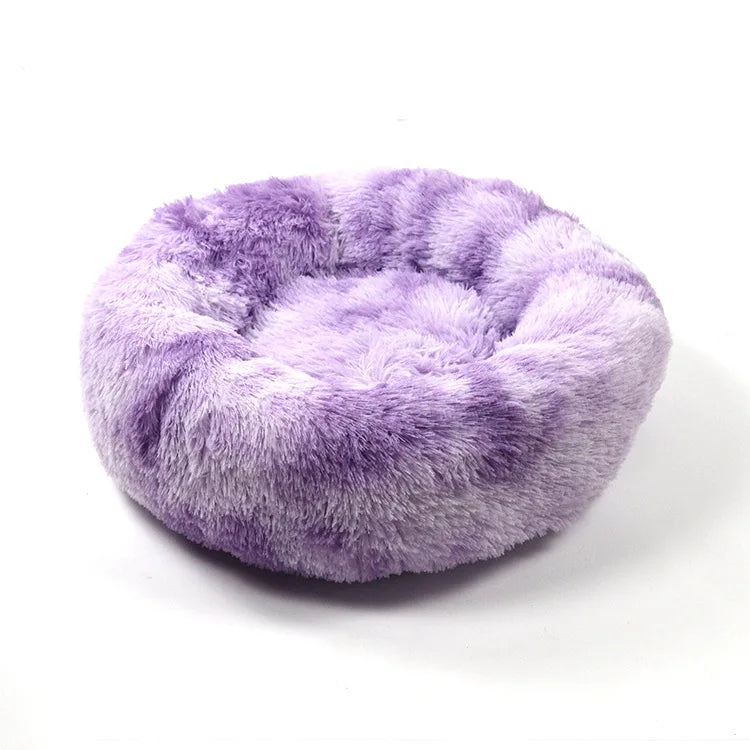 40-90cm Round Pet Bed for Large Dog Bed Super Soft Cat Bed Long Plush Dog House for Medium Dog House Winter Warm Sleeping