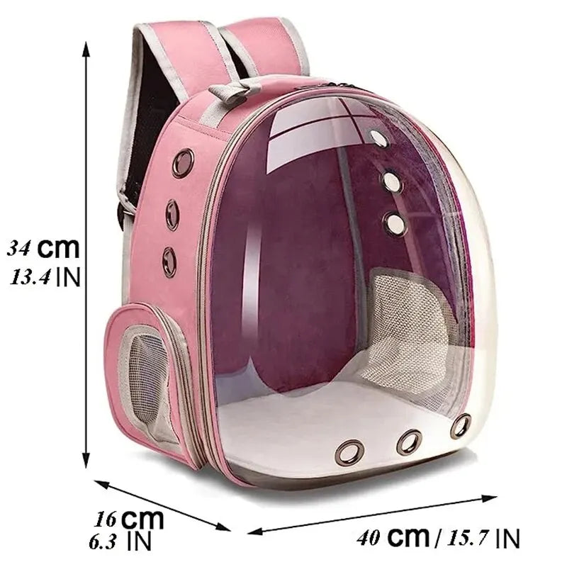 Astronaut Transparent Cat Carrier Backpack| Transparent Capsule Bag| Breathable Pet Travel Bag