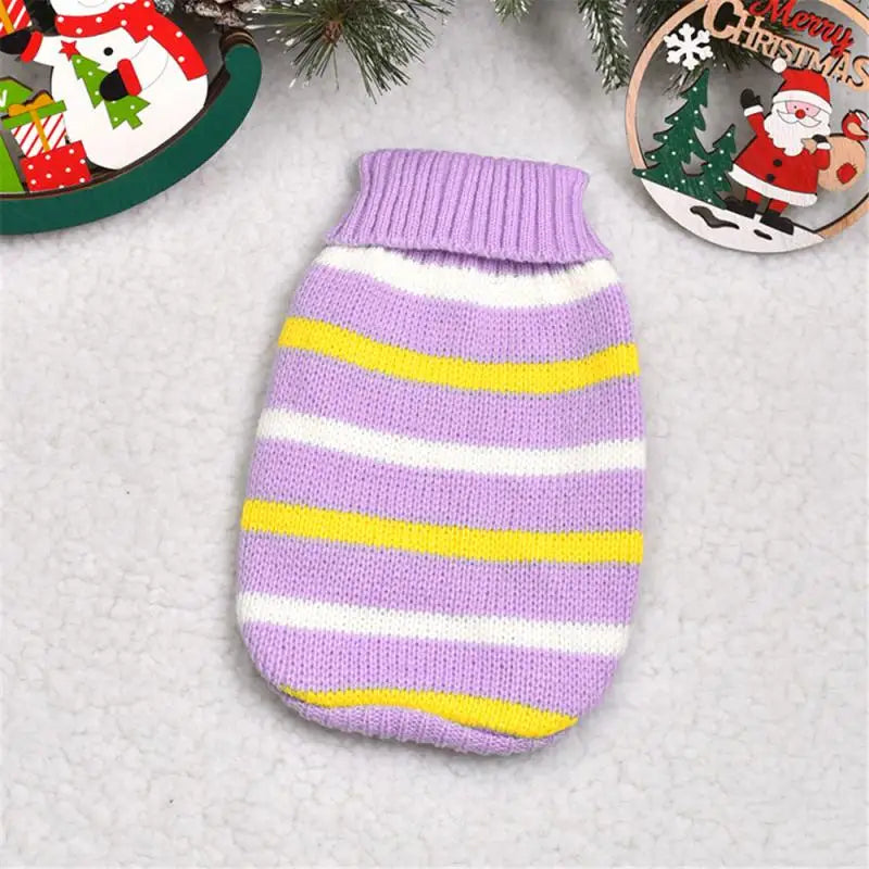 Christmas Pet Clothes For Small Medium Dogs Sweater Winter Warm Cat Sweater Corgi Teddy Coat Pet New Year Supplies