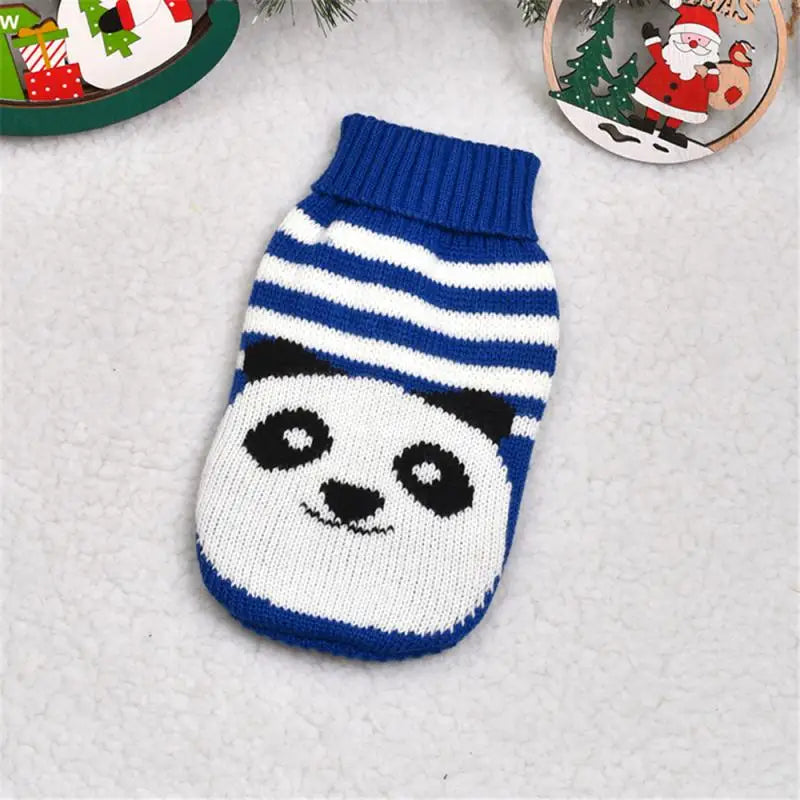 Christmas Pet Clothes For Small Medium Dogs Sweater Winter Warm Cat Sweater Corgi Teddy Coat Pet New Year Supplies