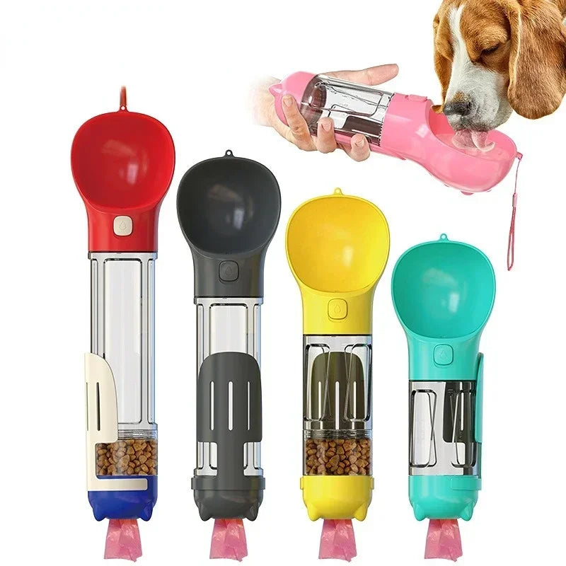 Dog Water Bottle 3 In 1 Dog Accessories Portable Pet Dog Water Bottle Dogs Cats Drinking Feeder Bowl accesorios