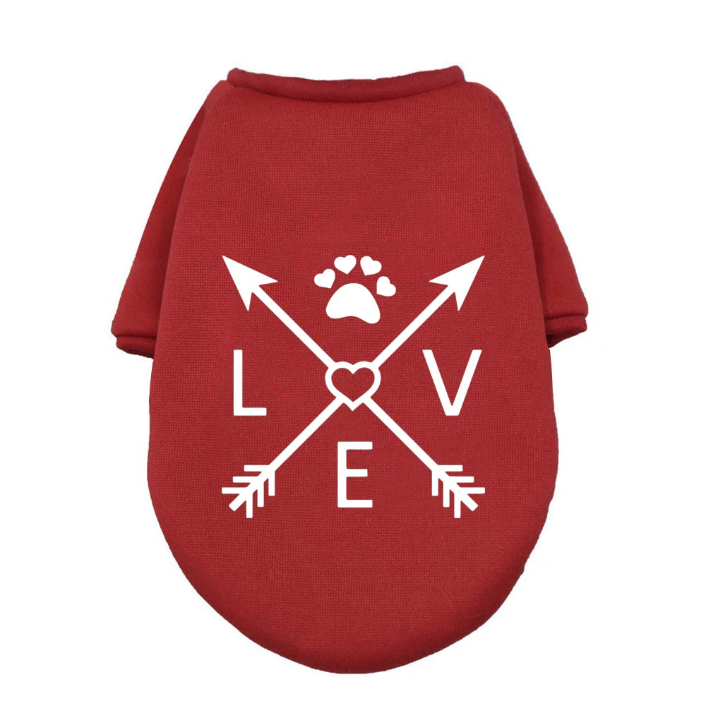 My Mom Is My Valentine Ptint Pet Dog Clothes Valentines Dogs Hoodie Sweater Valentine's Day Dog Gifts Ropa Para Bulldog Ingles