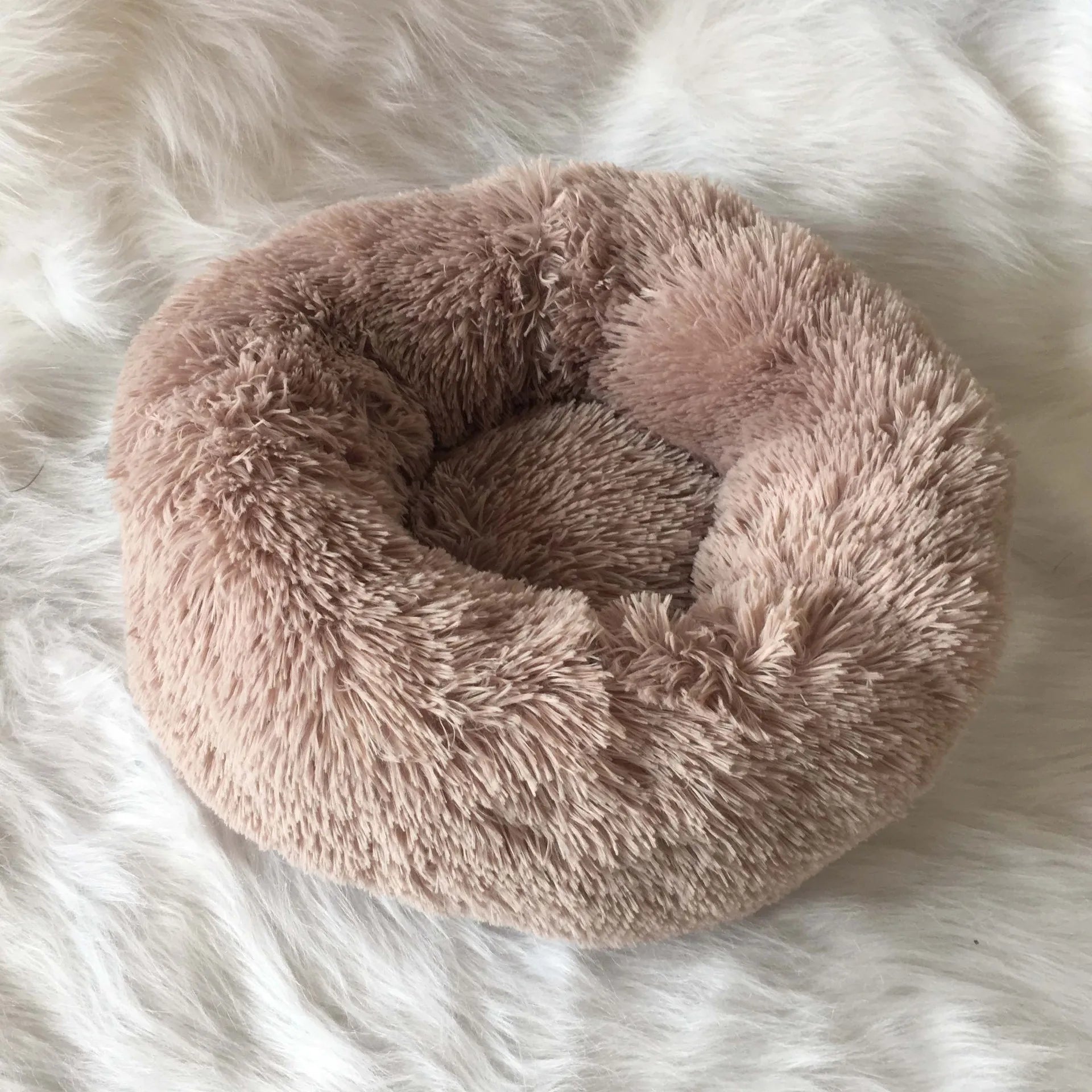 40-90cm Round Pet Bed for Large Dog Bed Super Soft Cat Bed Long Plush Dog House for Medium Dog House Winter Warm Sleeping