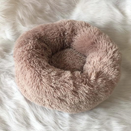 40-90cm Round Pet Bed for Large Dog Bed Super Soft Cat Bed Long Plush Dog House for Medium Dog House Winter Warm Sleeping