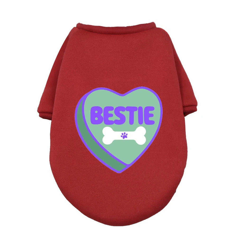 My Mom Is My Valentine Ptint Pet Dog Clothes Valentines Dogs Hoodie Sweater Valentine's Day Dog Gifts Ropa Para Bulldog Ingles