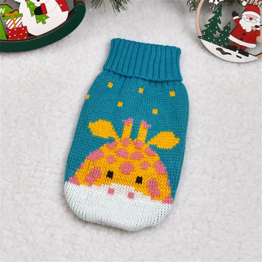 Christmas Pet Clothes For Small Medium Dogs Sweater Winter Warm Cat Sweater Corgi Teddy Coat Pet New Year Supplies